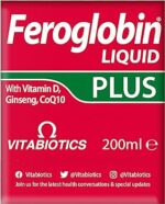 Vitabiotics Feroglobin Liquid Gentle Iron Vitamin D, Ginseng, CoQ10 200ml