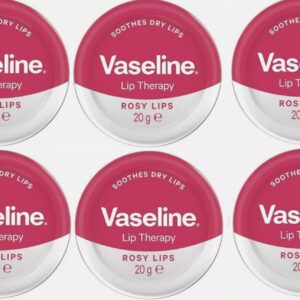 6 x Vaseline Lip Therapy Petroleum Jelly, Rosy Lips, 6 Pack, 20gm - Image 5