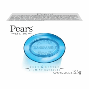 x6 Pears Bar Soap Transparent Blue Pure & Gentle With Mint Extracts 125g - Image 4