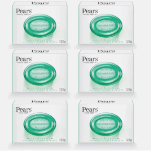 x6 Pears Pure & Gentle Lemon Flower Extract Transparent Soap Bar 125g - Image 3