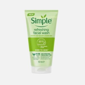 6 x 150ml Simple Kind to Skin Refreshing Soap Free Facial Gel Wash - Image 3